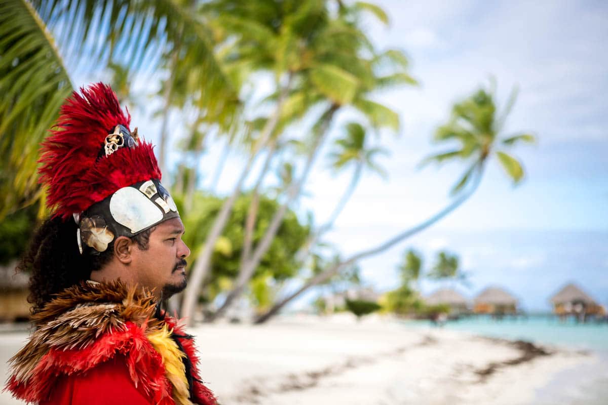 Polynesian wedding ceremony priest