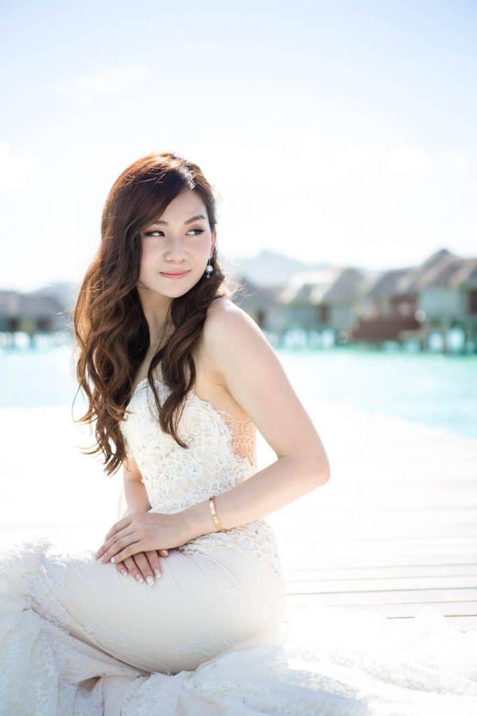 Bora Bora Bride with a perfect soft skin