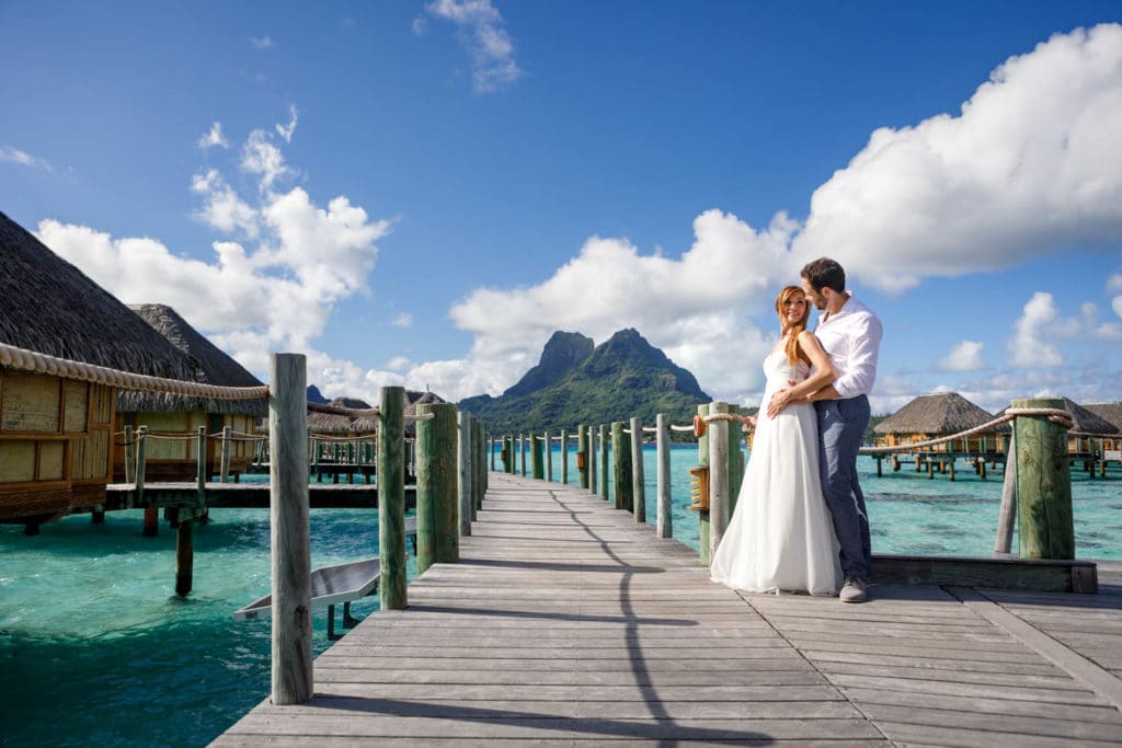 couple at the Bora Bora pearl beach resort