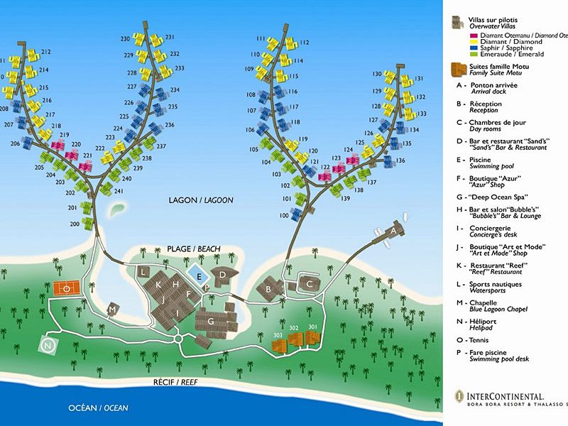 Intercontinental Thalasso Bora Bora Map