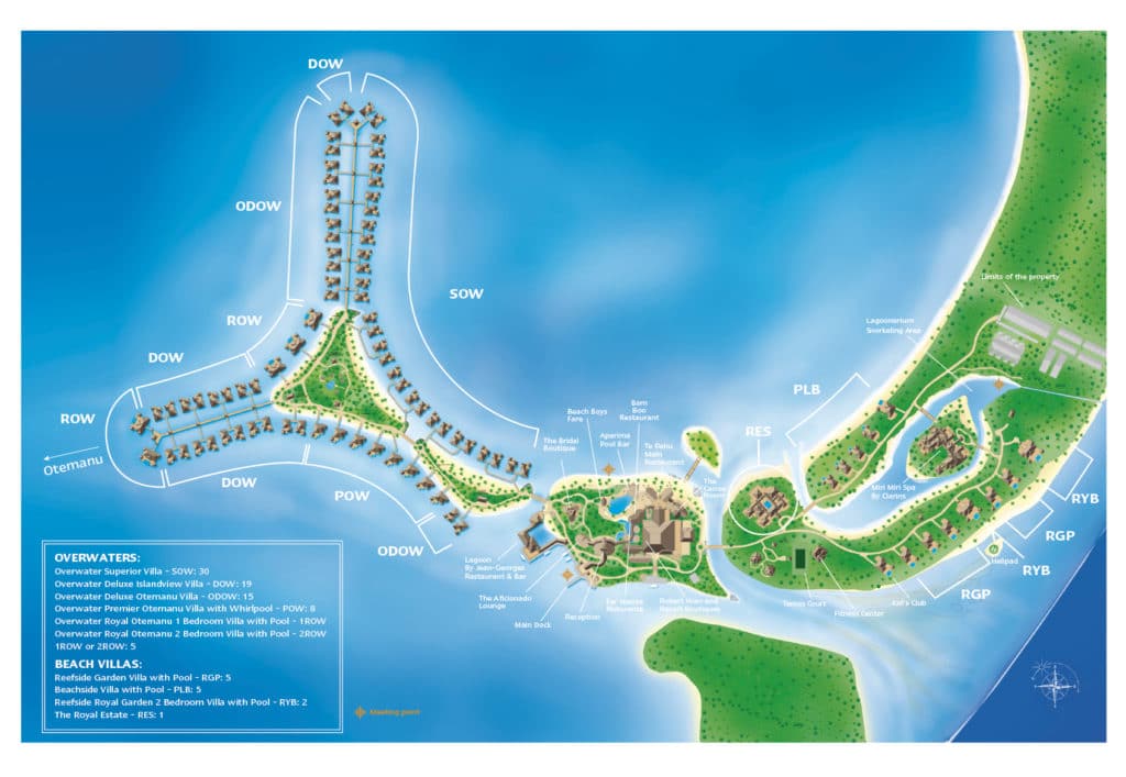 St Regis resort Bora Bora Map